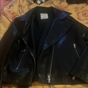 White Birch Black Leather Jacket